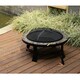 Corvus Azore 30-inch Round Fire Pit with Slate Top and Hand-painted Brushed Bronze Finish