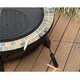 Corvus Azore 30-inch Round Fire Pit with Slate Top and Hand-painted Brushed Bronze Finish
