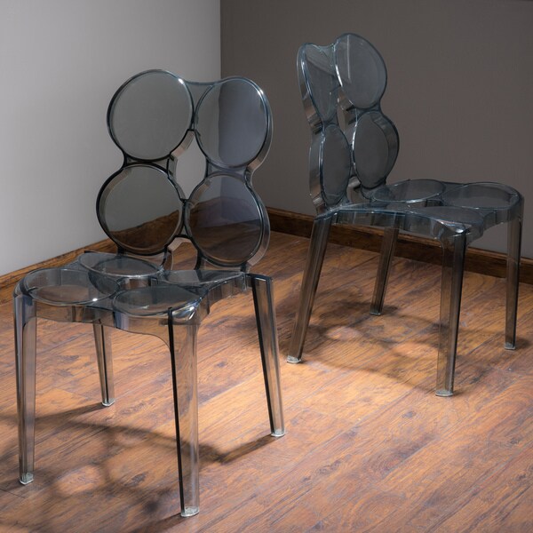 Christopher Knight Home Circleville Transparent PC Chair (Set of 2)