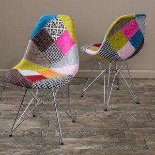 Christopher Knight Home Wilmette Patchwork Fabric Chair (Set of 2)