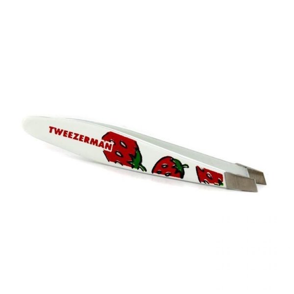 Tweezerman Mini Slant Strawberry Pattern Tweezer