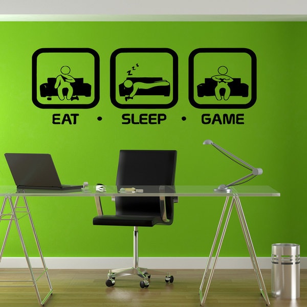 Eat Sleep Game Sticker Vinyl Wall Art