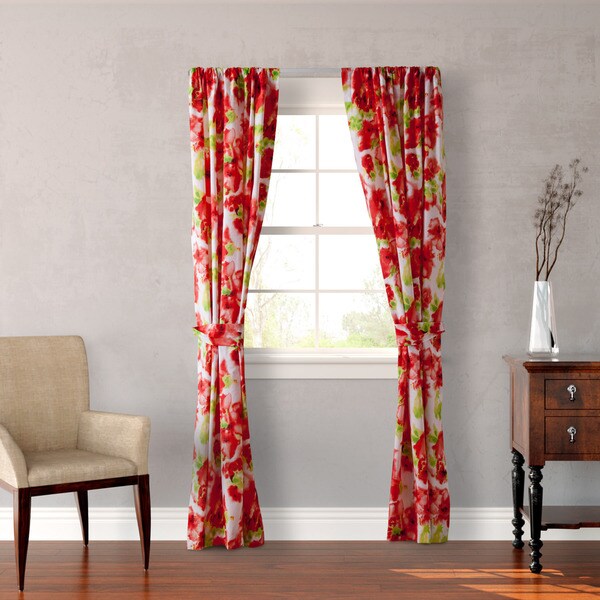 Teen Vogue Painted Poppy Window Panel Set