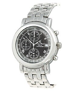 Lucien Piccard Men's Chronograph Charcoal Dial Tachymetre Watch