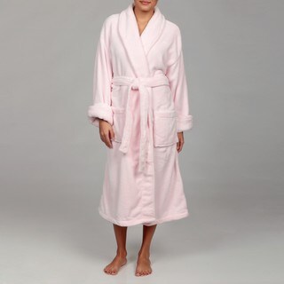Woven Workz Unisex 'Boston' Pink Microfiber Bath Robe