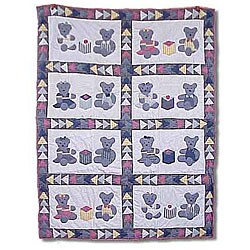 Blue Teddy Bear Throw