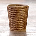 'Carter' Cappuccino Round Woven Wastebasket