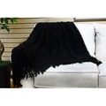 Charlotte Ruffled Black Throw