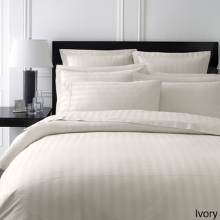 Damask Stripe Collection 400 Thread Count King-size Duvet Cover 