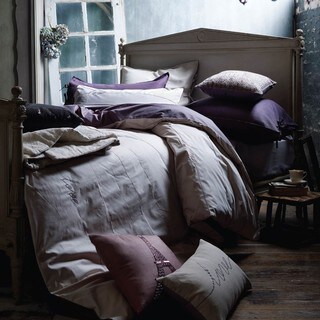 Love/Amour Cotton 3-piece Queen-size Duvet Cover Set