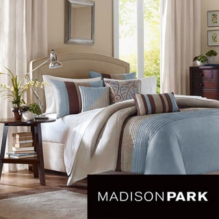 Madison Park Salem Blue 6-piece Duvet Cover Set