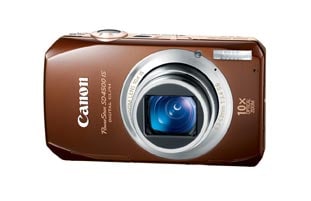 Canon Powershot SD4500IS 10MP Brown Digital Camera