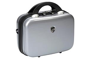 Heys Vcase Metallic Silver Hardside Beauty Case