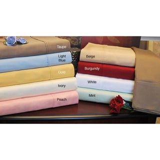 Egyptian Cotton 300 Thread Count Split King-size Solid Sheet Set