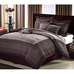 Florence 8-Piece Plum Comforter Set