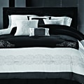 Florence Black/White Embroidered 12-piece Bed in a Bag with Sheet Set