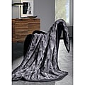 IBENA Grey Mink Faux Fur Throw