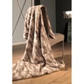 IBENA Natural Tan Mink Faux Fur Oversize Throw