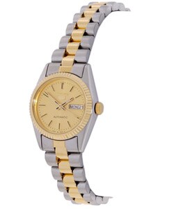 Seiko 5 Automatic Women's Two-tone Gold Dial Watch