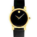 Movado Women's Museum Black Leather Watch