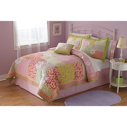 Julia Applique Embellished 3-piece Quilt Set