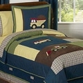 Sweet JoJo Designs Blue 4-piece Twin-size Comforter Set