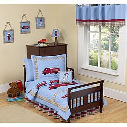 Sweet JoJo Designs Frankie's Firetruck 5-piece Toddler Boy's Bedding Set