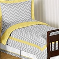 Sweet JoJo Designs Grey and Yellow Zig Zag 5-piece Toddler Bedding Set