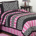 Sweet JoJo Designs Pink/ Black 4-piece Twin-size Comforter Set