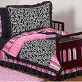 Sweet JoJo Designs Pink/ Black Madison Boutique 5-piece Toddler Girl's Bedding Set