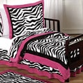 Sweet JoJo Designs Pink, Black and White Funky Zebra Print 5-piece Toddler Girl's Bedding Set