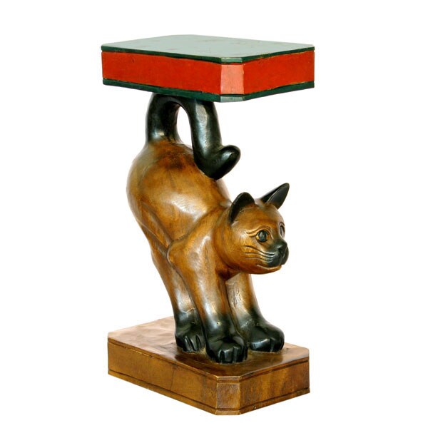 Handcarved Cat Table 10040998 Shopping Big