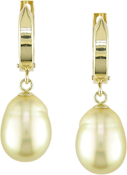 14k Gold South Sea Pearl Earrings (9 9.5mm)  