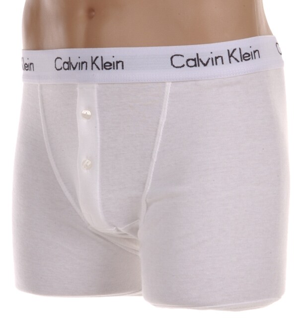Calvin Klein Men's White Button Fly Boxer Brief Twopack (size S