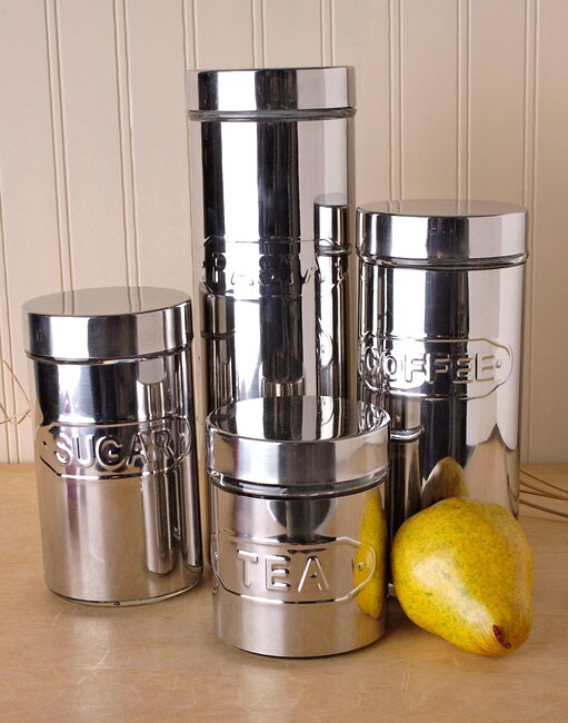 International Silver Company Stainless Steel Canister Set 10137241 Shopping
