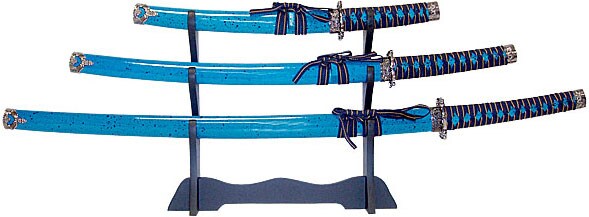 Ocean Blue Katana Sword Set  