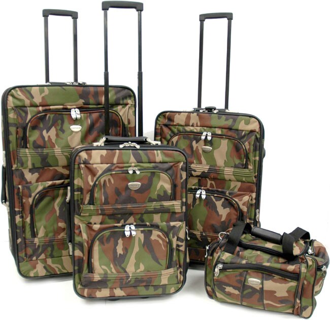 Companions Camouflage 4piece Luggage Set 1021477 Shopping Great Deals on