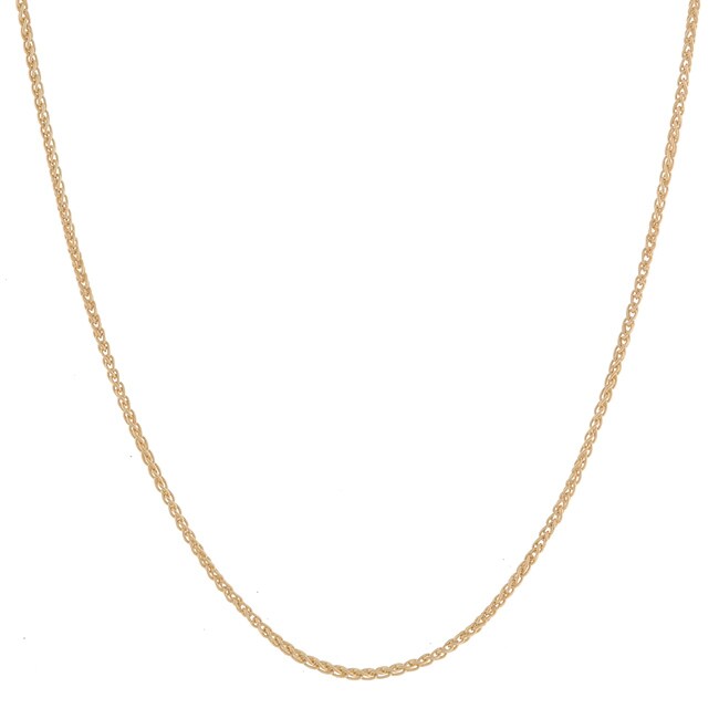 14 kt 0.8mm Yellow Gold Wheat Necklace  