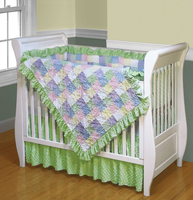 Soft Baby 4 piece All Cotton Patchwork Crib Set  