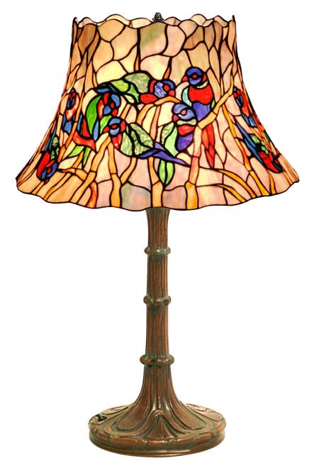 Tiffany style Bird Table Lamp  