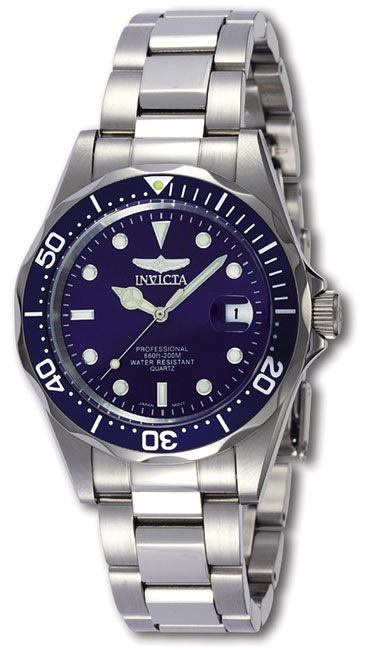 Invicta Pro Diver SQ Mens Quartz Steel Watch