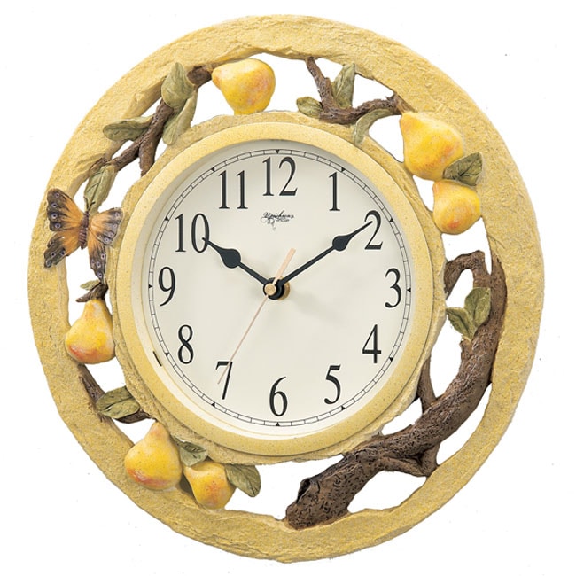 Kirch & Co. Tuscan Butterfly Pear Wall Clock 10455741