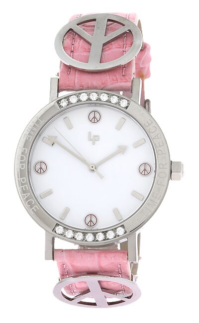 Udi by Lucien Piccard Peace Symbol Pink Watch  