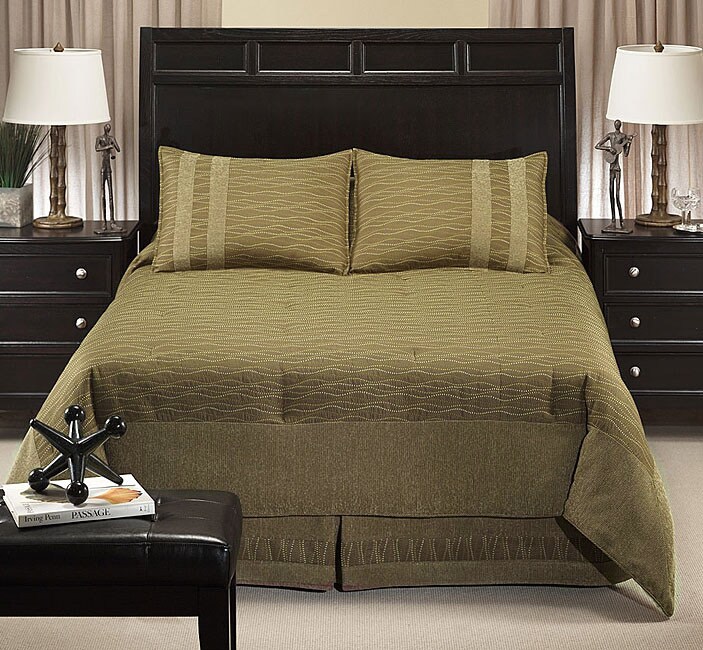 Ramble Khaki/ Green Luxury 4piece Comforter Set 10542242 Overstock
