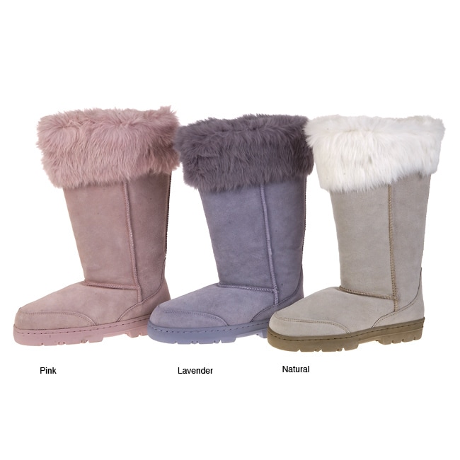On Your Feet Womens Snuggle Suede Shearling Boots  