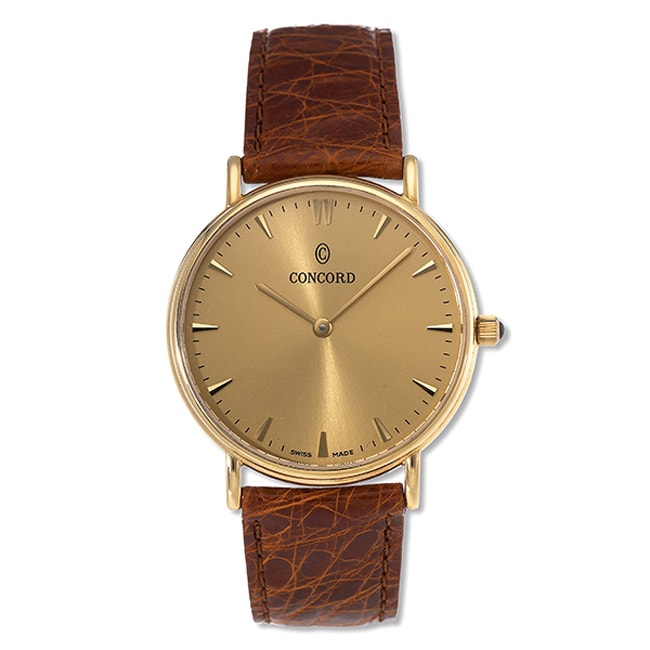 Concord Bennington Men's 18k Gold Luxury Watch 10753351 Overstock