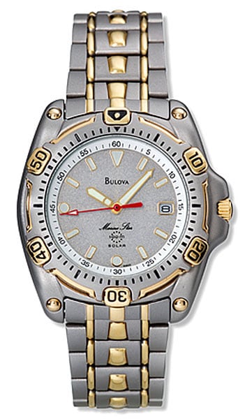 Bulova Marine Star Mens Titanium Quartz Watch  