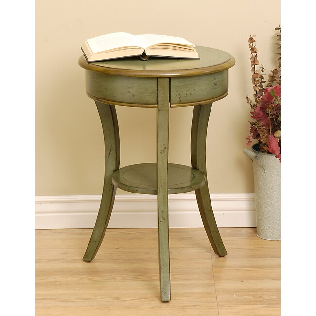 Hand painted 3 leg Round Accent Table  