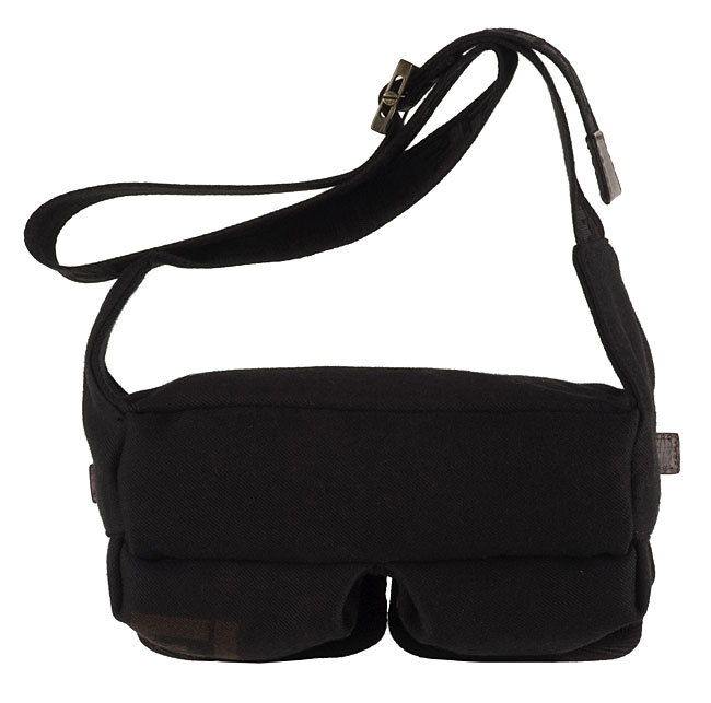 Fendi Black Fabric Fanny Pack with Pouch Pockets