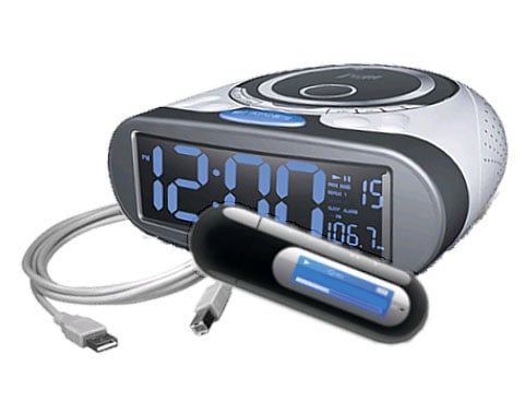 digital alarm clock radio mp3 cd player